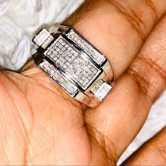 Real diamond iced out mens custom made ring, not fake not lab free appraisal HOT - Picture 6 of 7